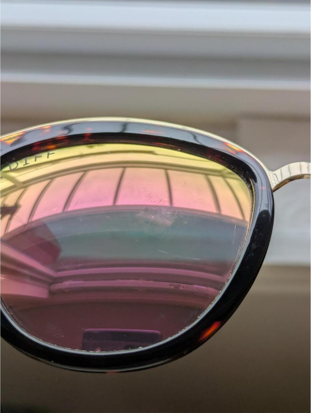 DIFF Rose BW-PK07P Polarized Cat Eye Tortoise Sunglasses Accent Rose - Picture 15 of 15